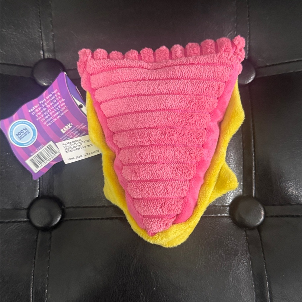 New Barkbox Slice Slice Baby Small Bark Dog Stuffed Plush Crinkle Squeaky Toy - Picture 3 of 3